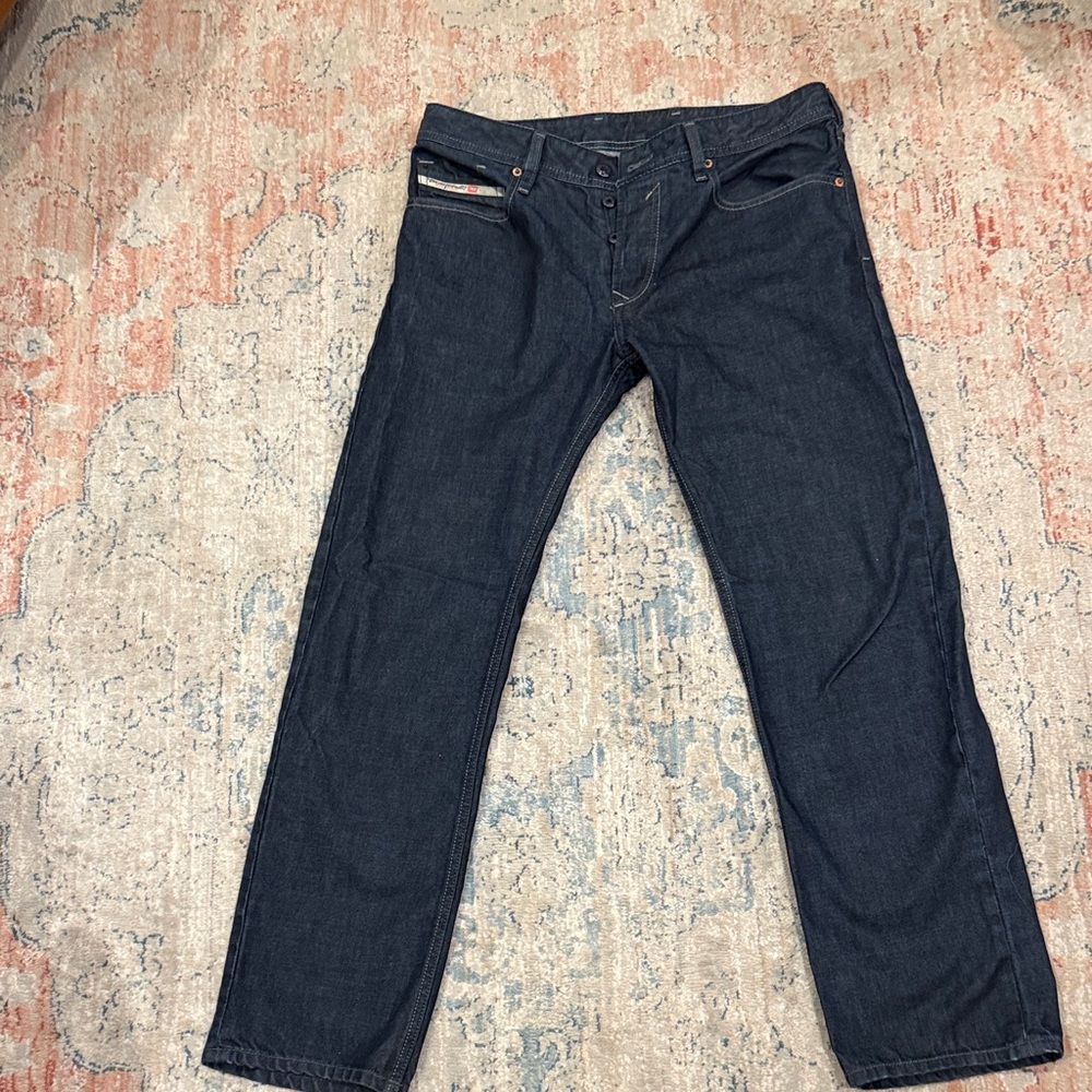 Diesel Men's Dark Blue Bootcut Jeans